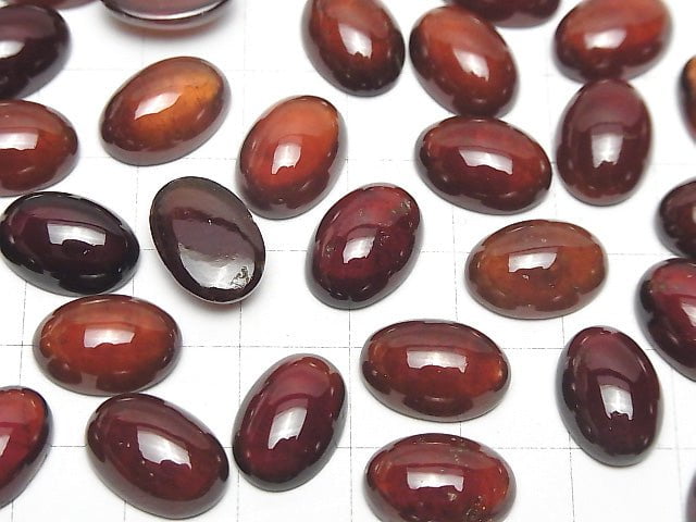 [Video]High Quality Hessonite Garnet AAA Oval Cabochon 14x10mm 2pcs