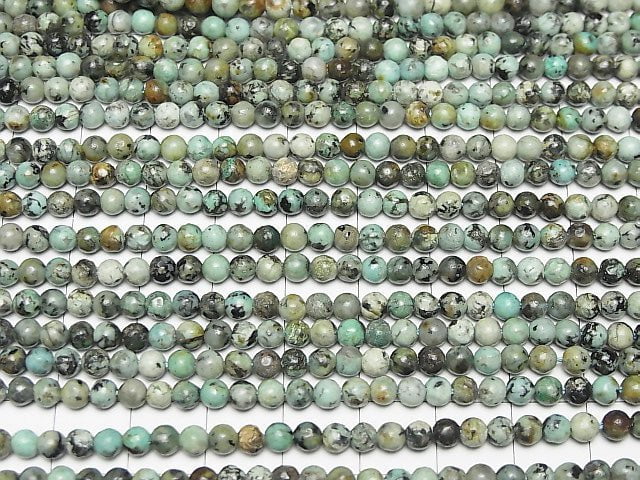 1strand $5.79! African Turquoise  Round 4mm 1strand beads (aprx.15inch/36cm)