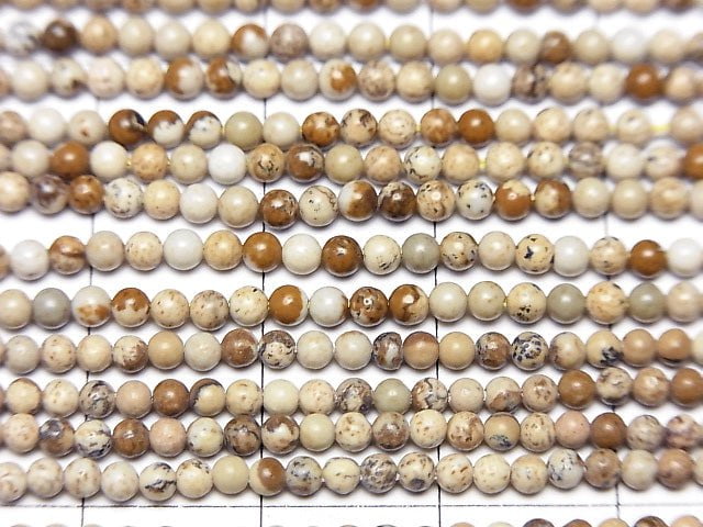 1strand $3.79! Picture Jasper Round 2mm 1strand beads (aprx.15inch / 38cm)