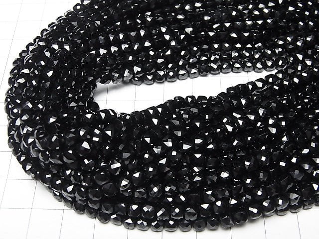 High Quality! Black Spinal AAA Cube Shape 4x4x4mm half or 1strand beads (aprx.15inch / 37cm)