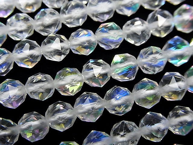 [Video] High Quality! Luna Flash Star Faceted Round 6mm 1strand beads (aprx.15inch / 37cm)