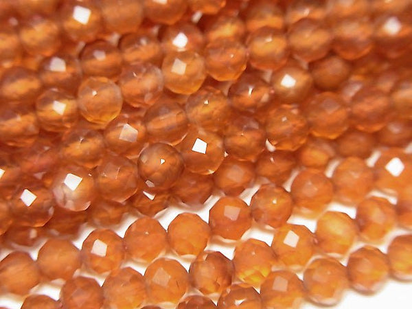 [Video]High Quality Carnelian AAA Faceted Round 4mm  1strand beads (aprx.15inch/38cm)