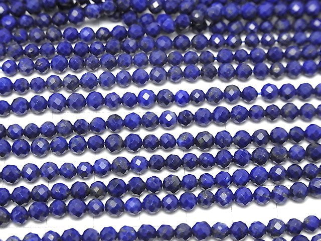 [Video]High Quality! Lapislazuli AAA Faceted Round 4mm half or 1strand beads (aprx.15inch/38cm)