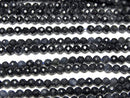 [Video]High Quality! Sapphire AA Faceted Round 3mm 1strand beads (aprx.15inch/36cm)