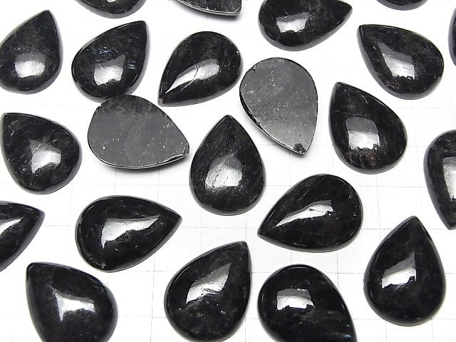 [Video] Nuummite Pear shape Cabochon 25x18mm 1pc