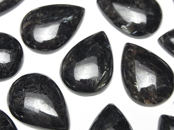 [Video] Nuummite Pear shape Cabochon 25x18mm 1pc