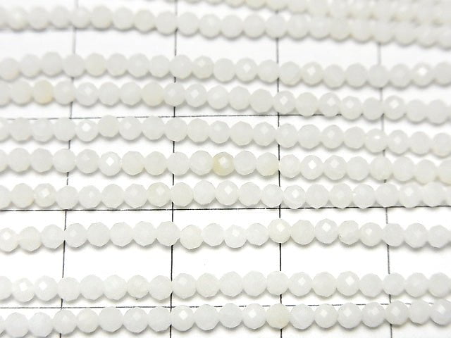 1strand $11.79! White Coral (white coral) Faceted Round 2mm 1strand beads (aprx.15inch / 38cm)