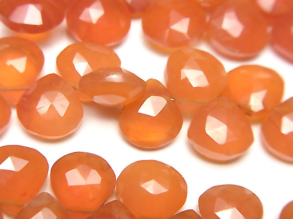 [Video] High Quality Carnelian AAA- Chestnut Faceted Briolette half or 1strand beads (aprx.7inch / 18cm)