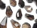 [Video] High Quality Smoky Quartz AAA Half Drilled Hole Rough Drop 3pcs