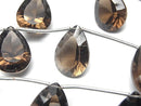 [Video] High Quality Smoky Quartz AAA Pear shape  Concave Cut 18x13mm 1strand (5pcs )