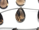 [Video] High Quality Smoky Quartz AAA Pear shape  Concave Cut 18x13mm 1strand (5pcs )