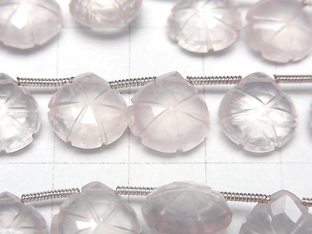 [Video] High Quality Rose Quartz AAA Carved Chestnut 1strand (16pcs)