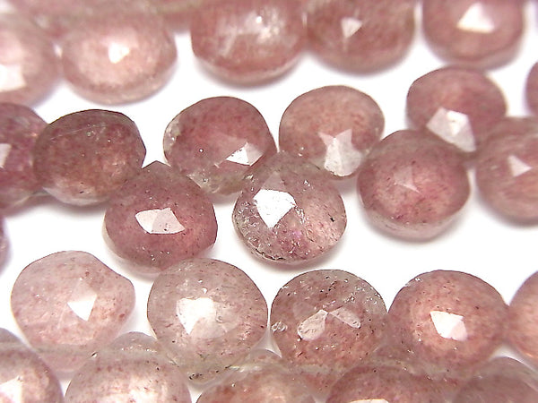 [Video] High Quality Pink Epidote AA++ Chestnut Faceted Briolette half or 1strand beads (aprx.7inch / 18cm)