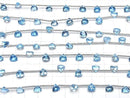 [Video] High Quality Swiss Blue Topaz AAA- Triangle Faceted 6x6mm 1strand (8pcs)