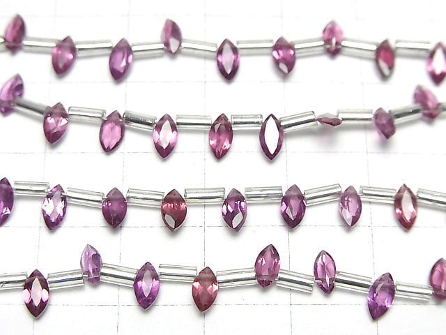 [Video]High Quality Rhodolite Garnet AAA Marquise Faceted 6x3mm 1strand (18pcs )