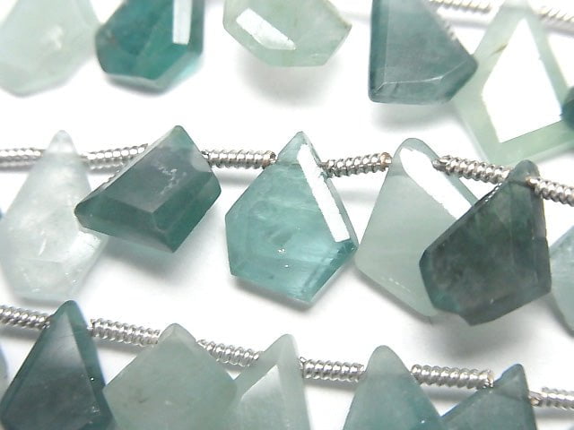 [Video] Grandidierite AA++ Rough Slice Faceted 1strand beads (aprx.7inch / 18cm)