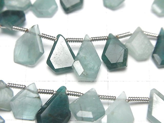 [Video] Grandidierite AA++ Rough Slice Faceted 1strand beads (aprx.7inch / 18cm)