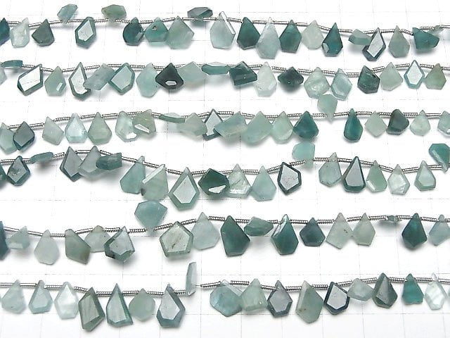 [Video] Grandidierite AA++ Rough Slice Faceted 1strand beads (aprx.7inch / 18cm)