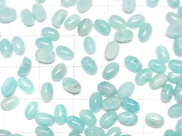 [Video] Amazonite AA++ Oval Cabochon 6x4mm 10pcs