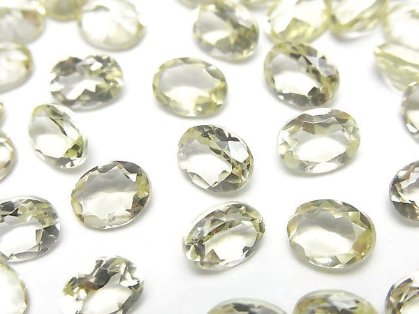 [Video]High Quality Lemon Quartz AAA Loose stone Oval Faceted 8x6mm 5pcs