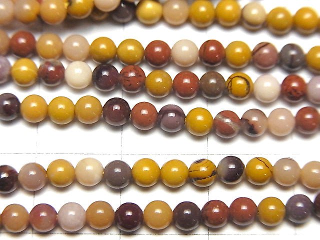 [Video] Mookaite Round 3mm 1strand beads (aprx.15inch / 38cm)