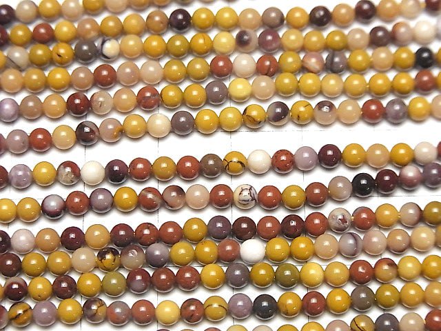 [Video] Mookaite Round 3mm 1strand beads (aprx.15inch / 38cm)