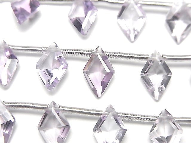 [Video] High Quality Pink Amethyst AAA Diamond Faceted 11x7mm 1strand (8pcs)