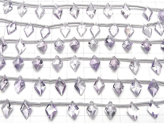 [Video] High Quality Pink Amethyst AAA Diamond Faceted 11x7mm 1strand (8pcs)