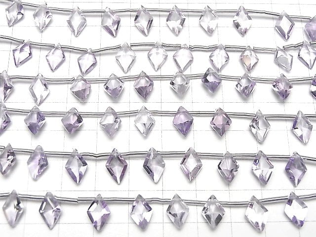 [Video] High Quality Pink Amethyst AAA Diamond Faceted 11x7mm 1strand (8pcs)