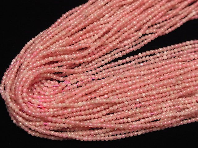 [Video] Argentina Rhodochrosite AA++ Round 2mm 1strand beads (aprx.15inch / 38cm)