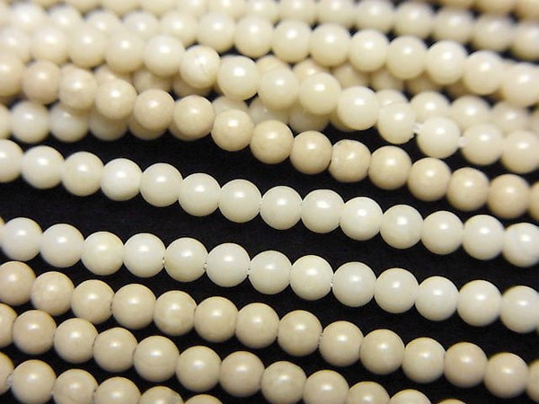 [Video] Riverstone Round 2mm 1strand beads (aprx.15inch/38cm)