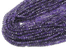 [Video] High Quality!  Amethyst AAA Faceted Button Rondelle 4x4x2mm 1strand beads (aprx.15inch/38cm)
