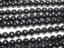 [Video] High Quality!  Onyx  Faceted Round 8mm  1strand beads (aprx.15inch/37cm)