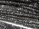 [Video] High Quality! Hematite Faceted Button Rondelle 3x3x2mm 1strand beads (aprx.15inch / 37cm)