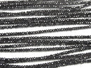 [Video] High Quality! Hematite Faceted Button Rondelle 3x3x2mm 1strand beads (aprx.15inch / 37cm)