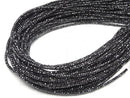 [Video] High Quality! Hematite Faceted Button Rondelle 3x3x2mm 1strand beads (aprx.15inch / 37cm)