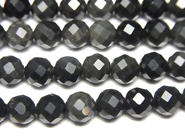 [Video] High Quality! Rainbow Obsidian AAA 64Faceted Round 6mm 1strand beads (aprx.15inch / 37cm)