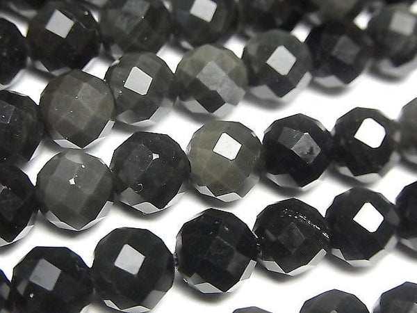 [Video] High quality! Rainbow Obsidian AAA 64Faceted Round 8mm 1strand beads (aprx.15inch / 37cm)