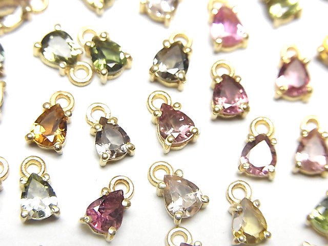 [Video] High Quality Multi Color Tourmaline AAA Bezel Setting Pear shape Faceted 5x4mm 5pcs $24.99!