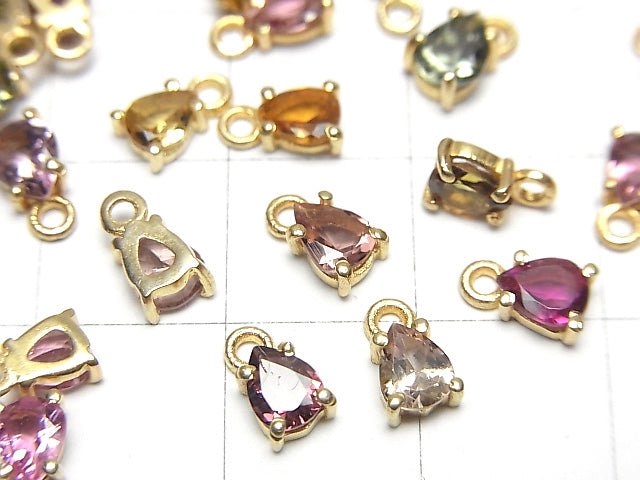 [Video] High Quality Multi Color Tourmaline AAA Bezel Setting Pear shape Faceted 5x4mm 5pcs $24.99!