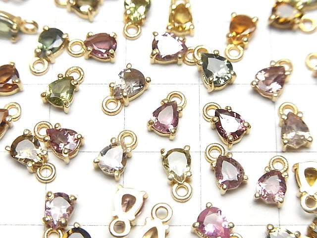 [Video] High Quality Multi Color Tourmaline AAA Bezel Setting Pear shape Faceted 5x4mm 5pcs $24.99!