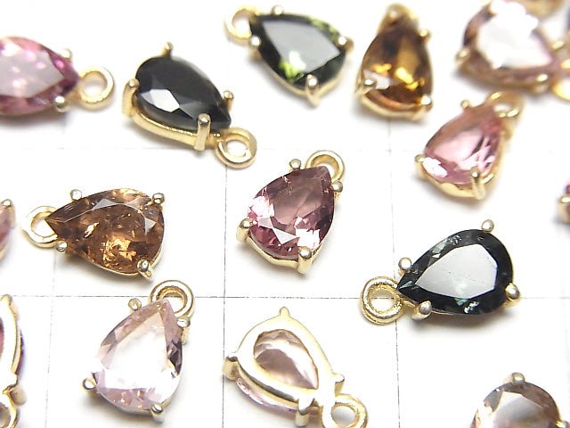 [Video] High Quality Multi Color Tourmaline AAA Bezel Setting Pear shape Faceted 7x5mm 4pcs $29.99!