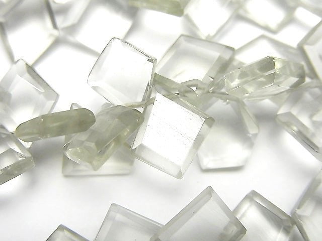 [Video] High Quality Green Amethyst AA++ Rough Slice Faceted 1strand beads (aprx.6inch / 16cm)