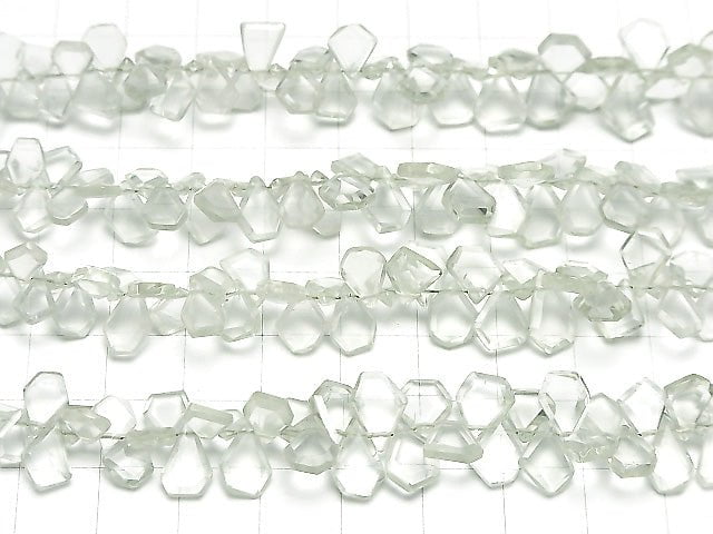 [Video] High Quality Green Amethyst AAA- Rough Slice Faceted half or 1strand beads (aprx.7inch / 18cm)