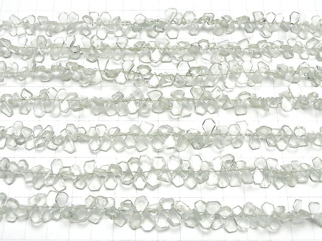 [Video] High Quality Green Amethyst AAA- Rough Slice Faceted half or 1strand beads (aprx.7inch / 18cm)