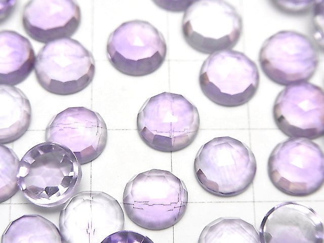 [Video]High Quality Amethyst AAA Round Rose Cut 8x8mm 2pcs