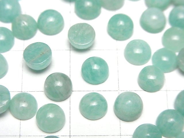 [Video] Amazonite AA++ Round Cabochon 6x6mm 5pcs