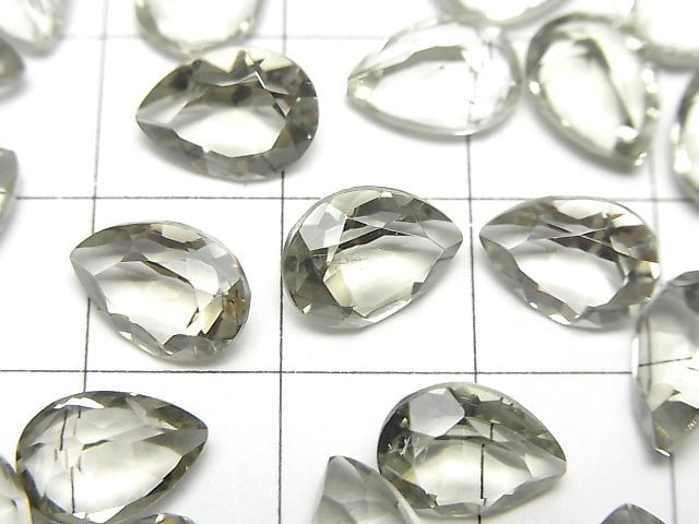 [Video]High Quality Green Amethyst AAA Loose stone Pear shape Faceted 10x7mm 5pcs