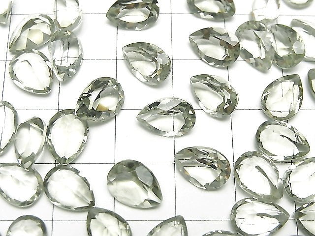 [Video]High Quality Green Amethyst AAA Loose stone Pear shape Faceted 10x7mm 5pcs