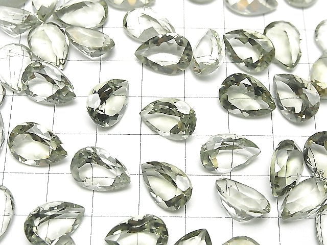 [Video]High Quality Green Amethyst AAA Loose stone Pear shape Faceted 14x10mm 2pcs